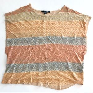 Tribal print, earth tone, light t-shirt
